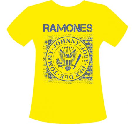 RAMONES - žlté dámske tričko