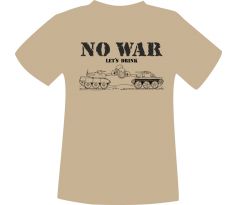 tričko NO WAR-khaki